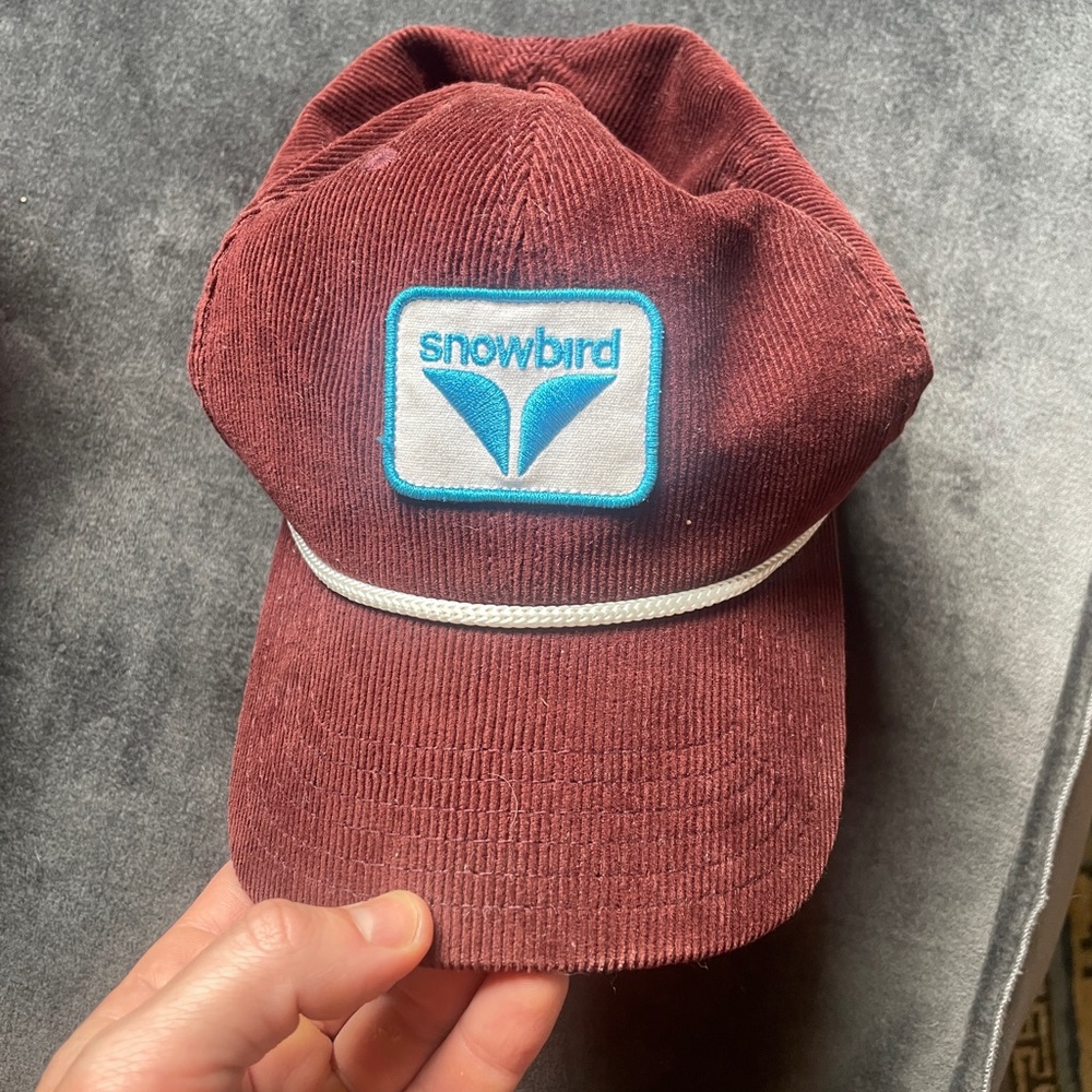 Snowbird park city Utah cord hat.